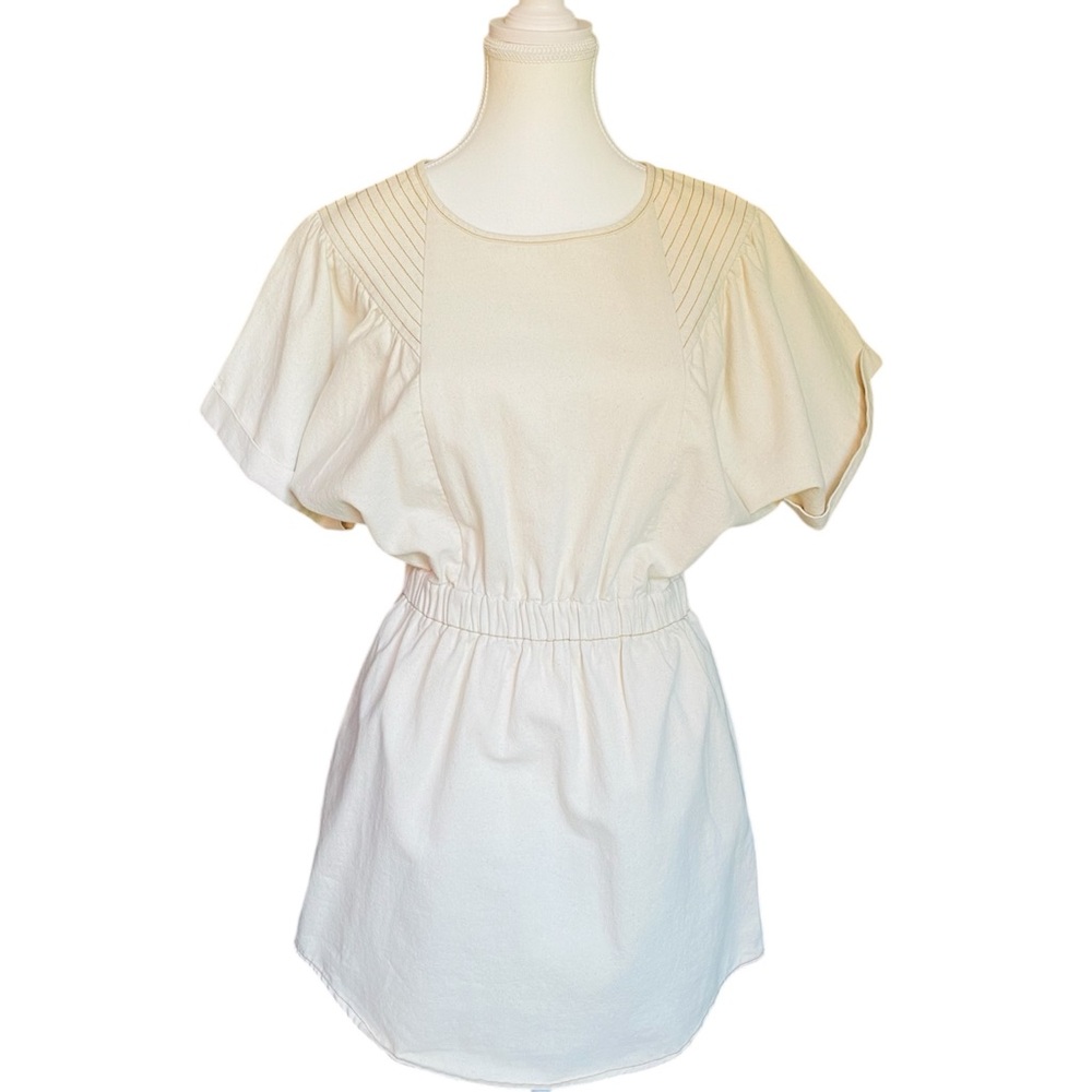 Umgee made In USA Cream Mini Dress With Pockets